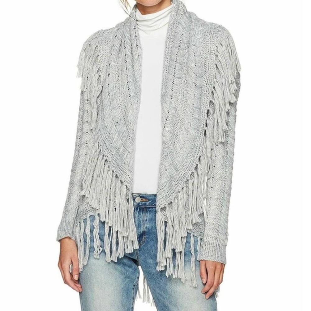 BB Dakota | Karli Fringe Open Front Sweater